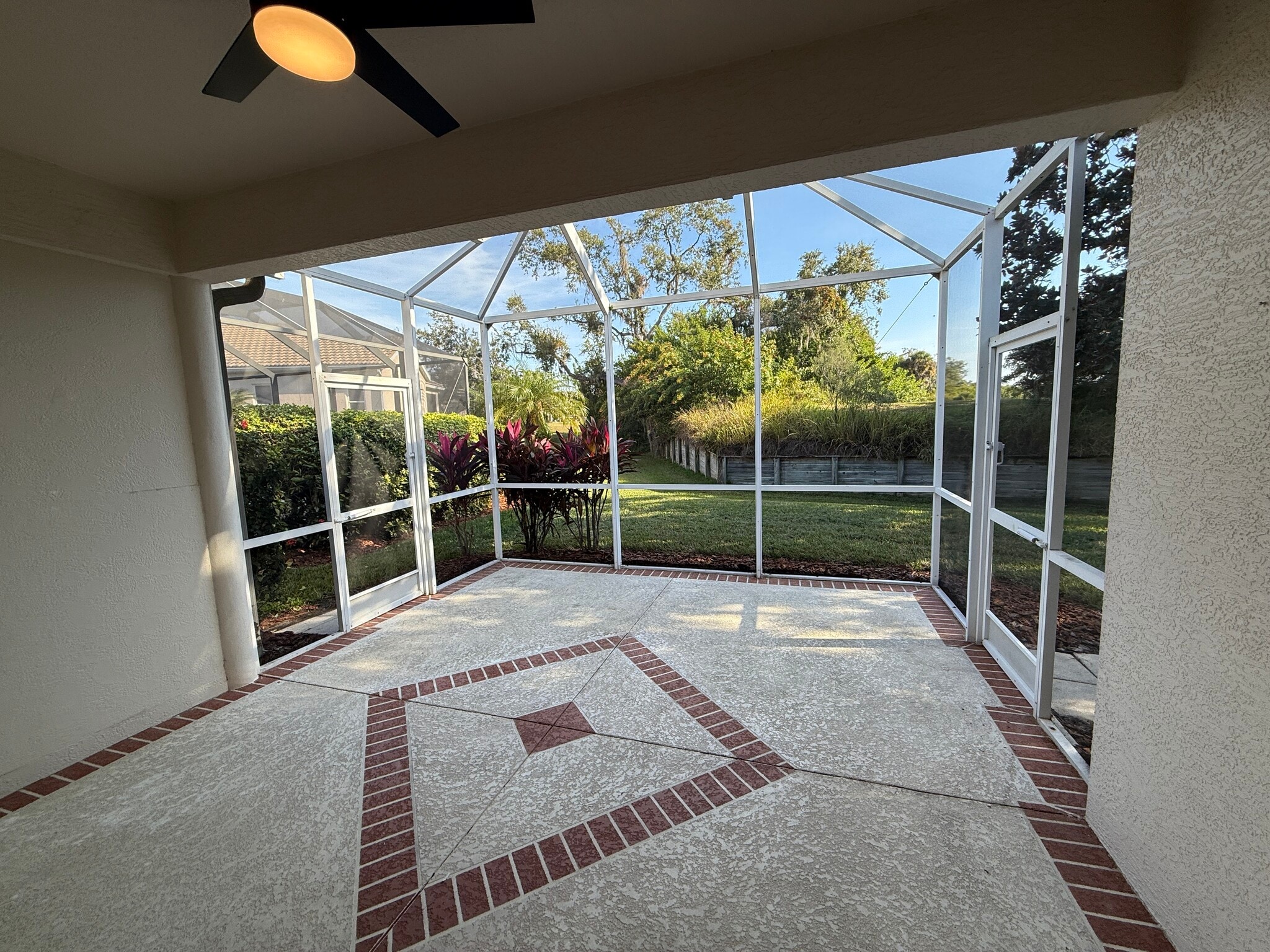 enclose patio view of the golf course - 6055 Wingspan Way