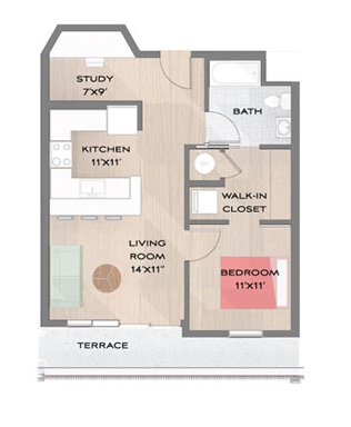 1BR/1BA - Morena Place I & II