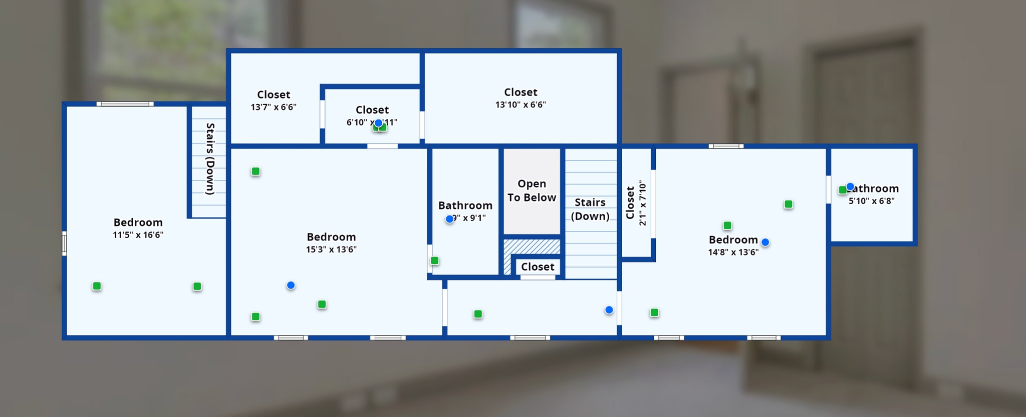 Floor plan upstairs - 94 Bristlecone Ln