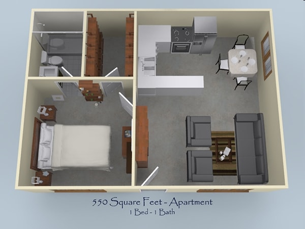1BR/1BA - Redding Hilltop Apartments