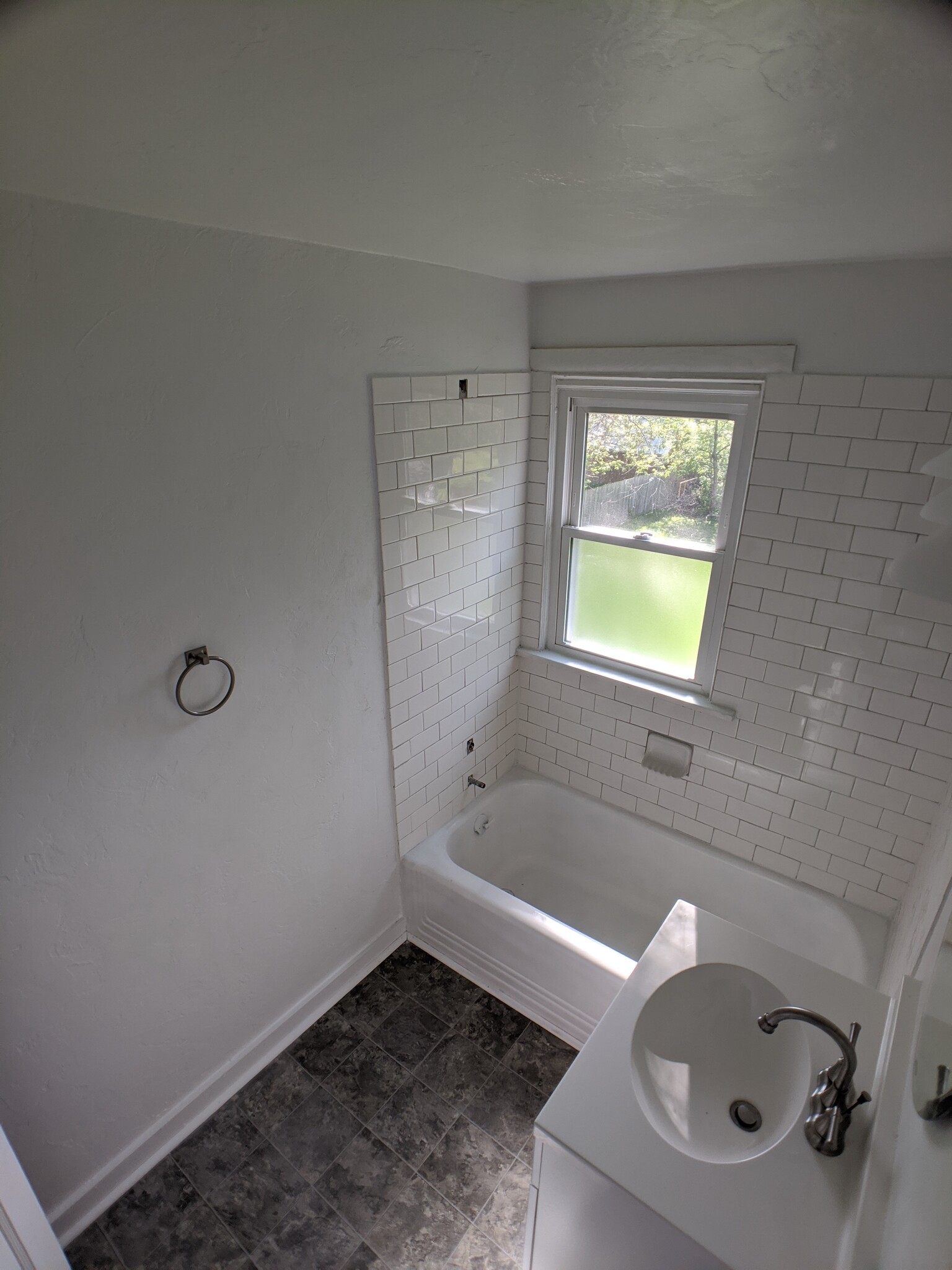 Recently renovated tiled shower - 1315 S Norwood Ave