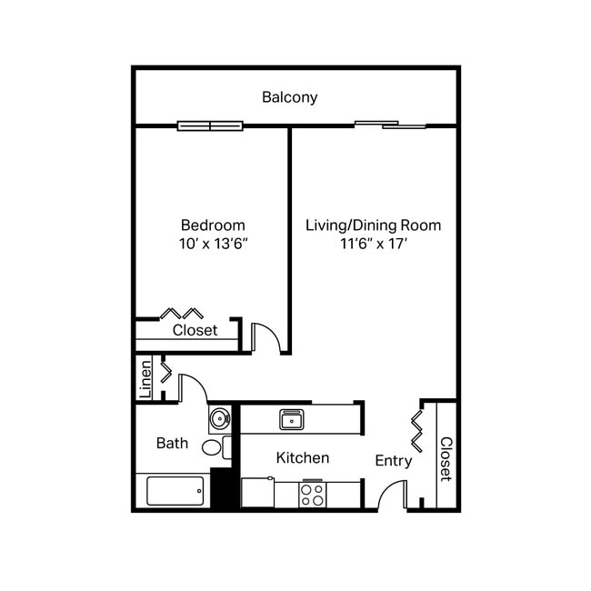 Floorplan - Citizen's Plaza - Income Restricted 62+