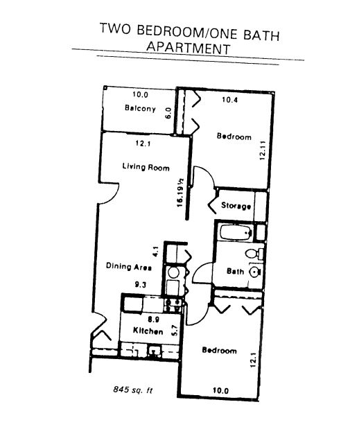 Floorplan - Valley View Apartments