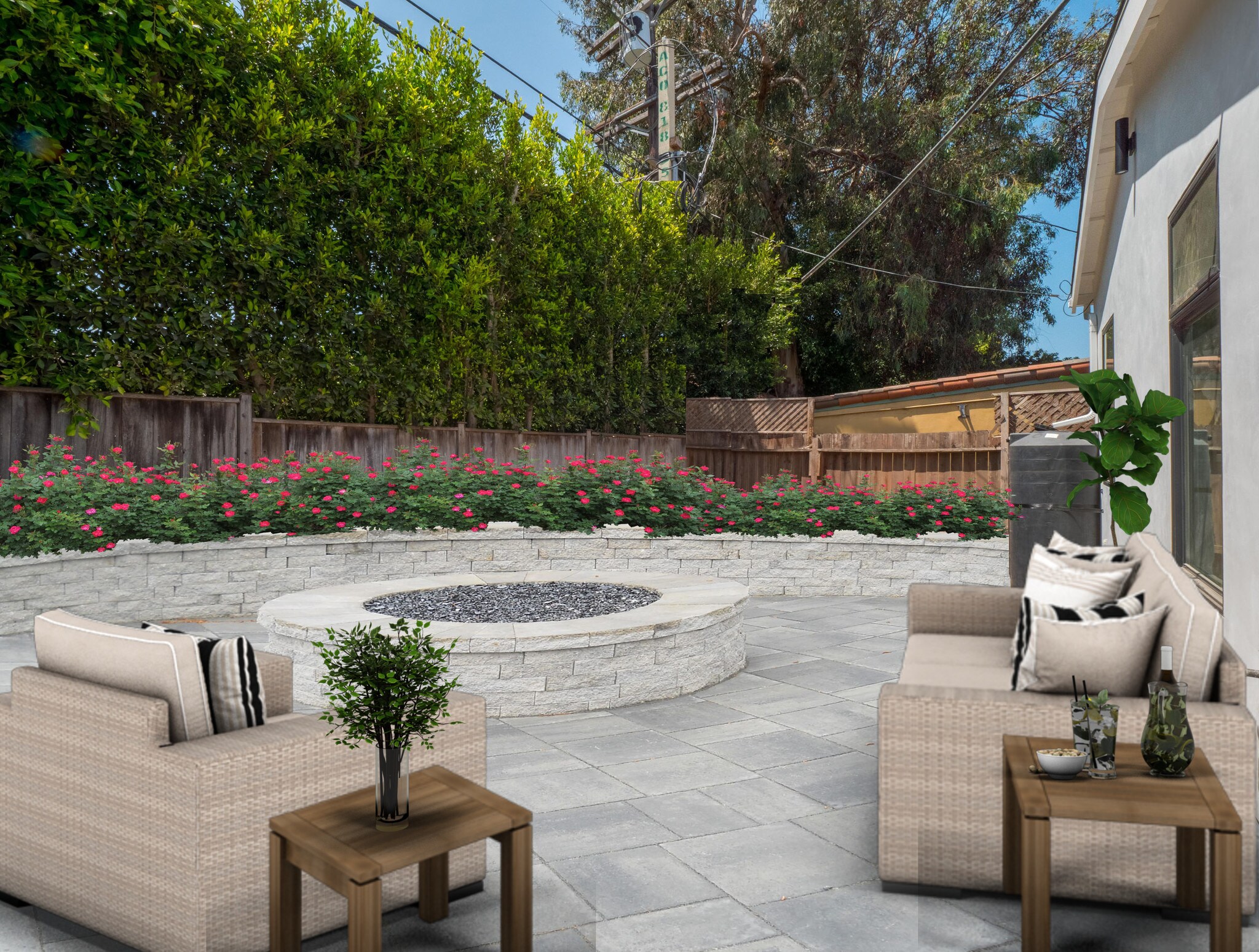 private back yard staged - 10618 Ayres Ave