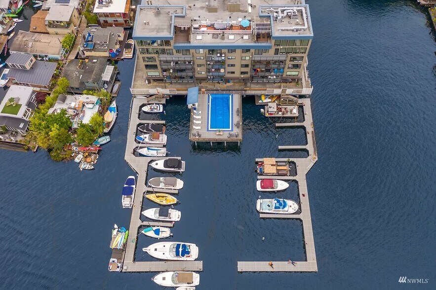 Marina and pool aerial - 2301 Fairview Ave E