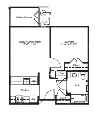 1BR/1BA - The Arbors