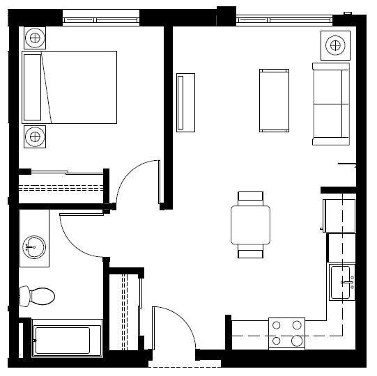 1 Bedroom - Woody Guthrie Place