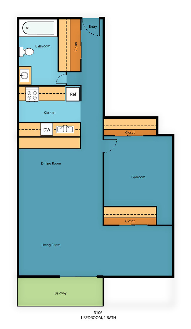 Floorplan - Hill Crest Apartment Homes