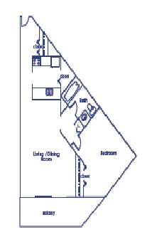 1BR/1BA - Parkview Tower & Square