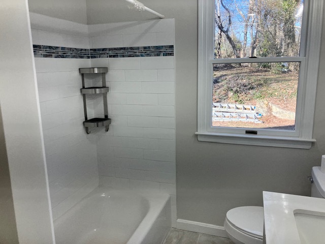 main bath, features custom tile - 283 Tubman Rd