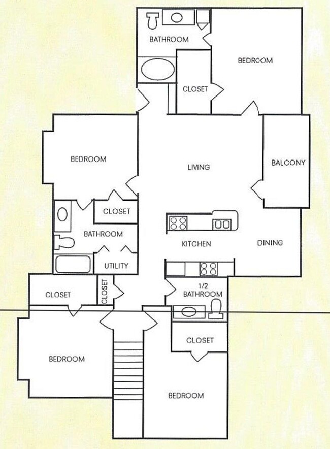 Floorplan - Wood Bayou Apartments