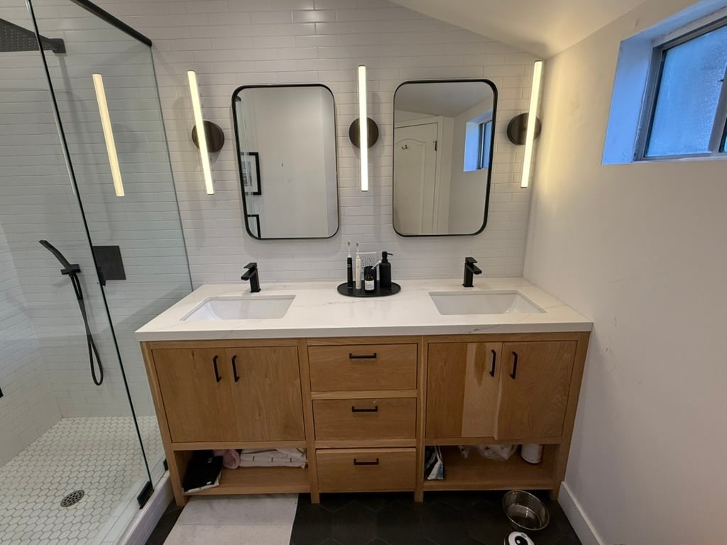 primary bathroom vanities - 5208 Woodman Ave