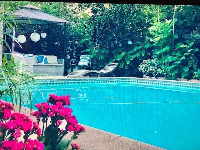 Private backyard with sparking pool - 7307 Anatola Ave