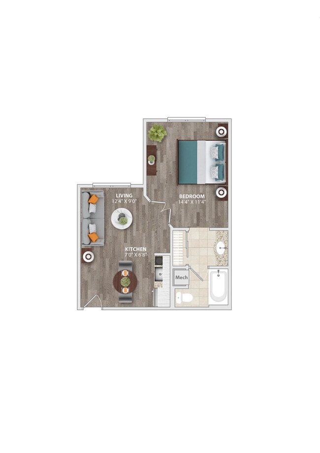 A1 Floor Plan - zThe Spoke at Savannah