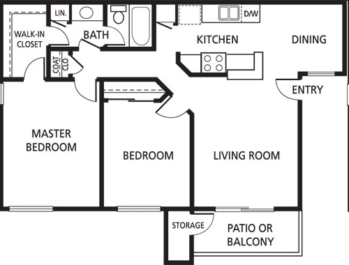 2BR/1BA - Village Park Apartments