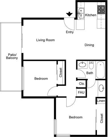 Floorplan - Red Oak Villas Apartments