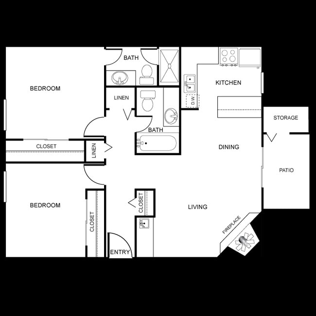 2BR/2BA - Sterling Sahara Apartments
