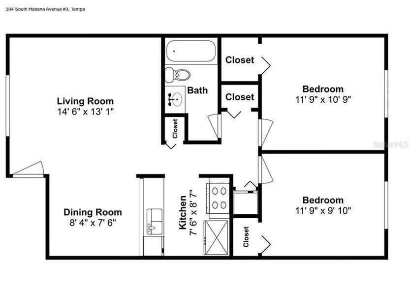 Floorplan - 304 S Habana Ave