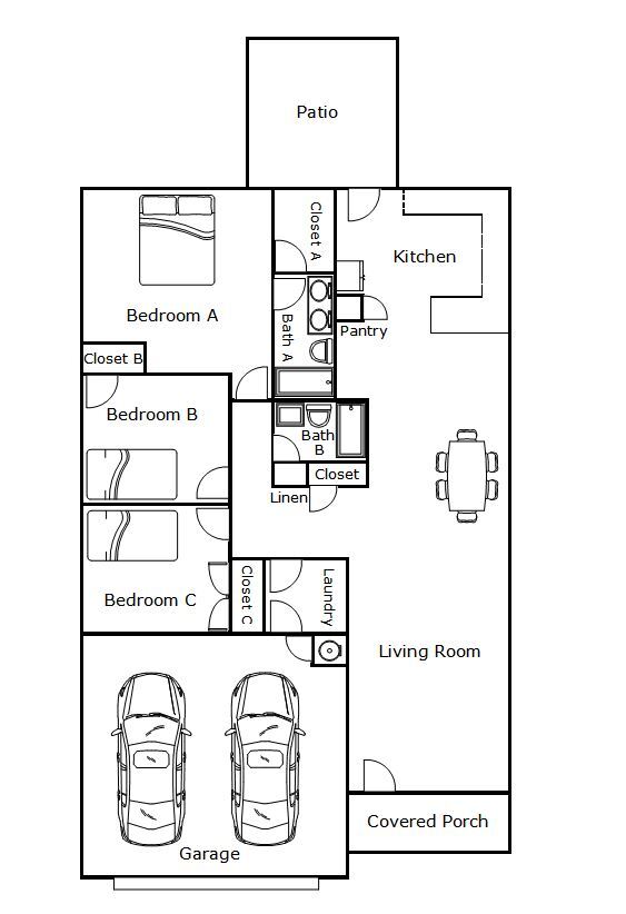 Floor Plan - 2629 Whiteberry Dr