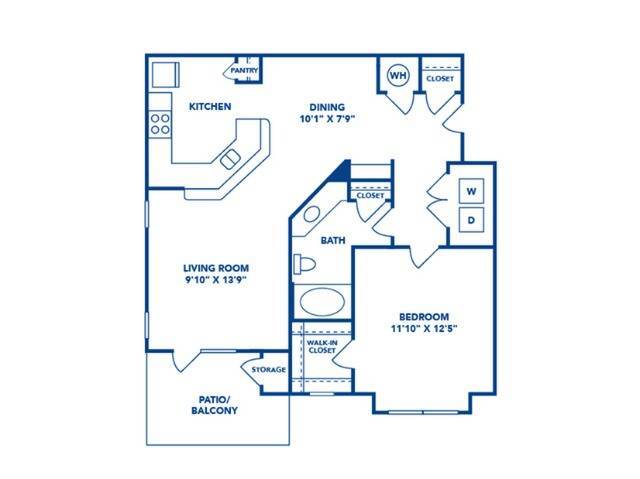 1 Bedroom | 1 Bath | 826 SF - Garrison Station Apartments