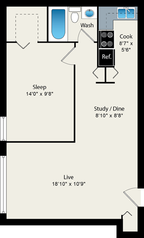 Floorplan - Reside on Roscoe