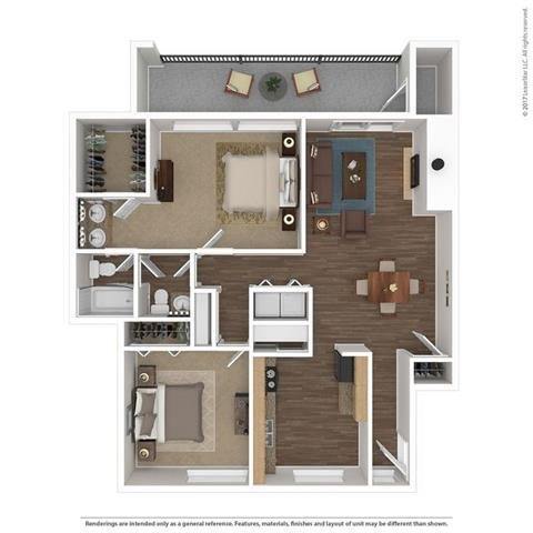Floorplan - Henley and Remy Apartments
