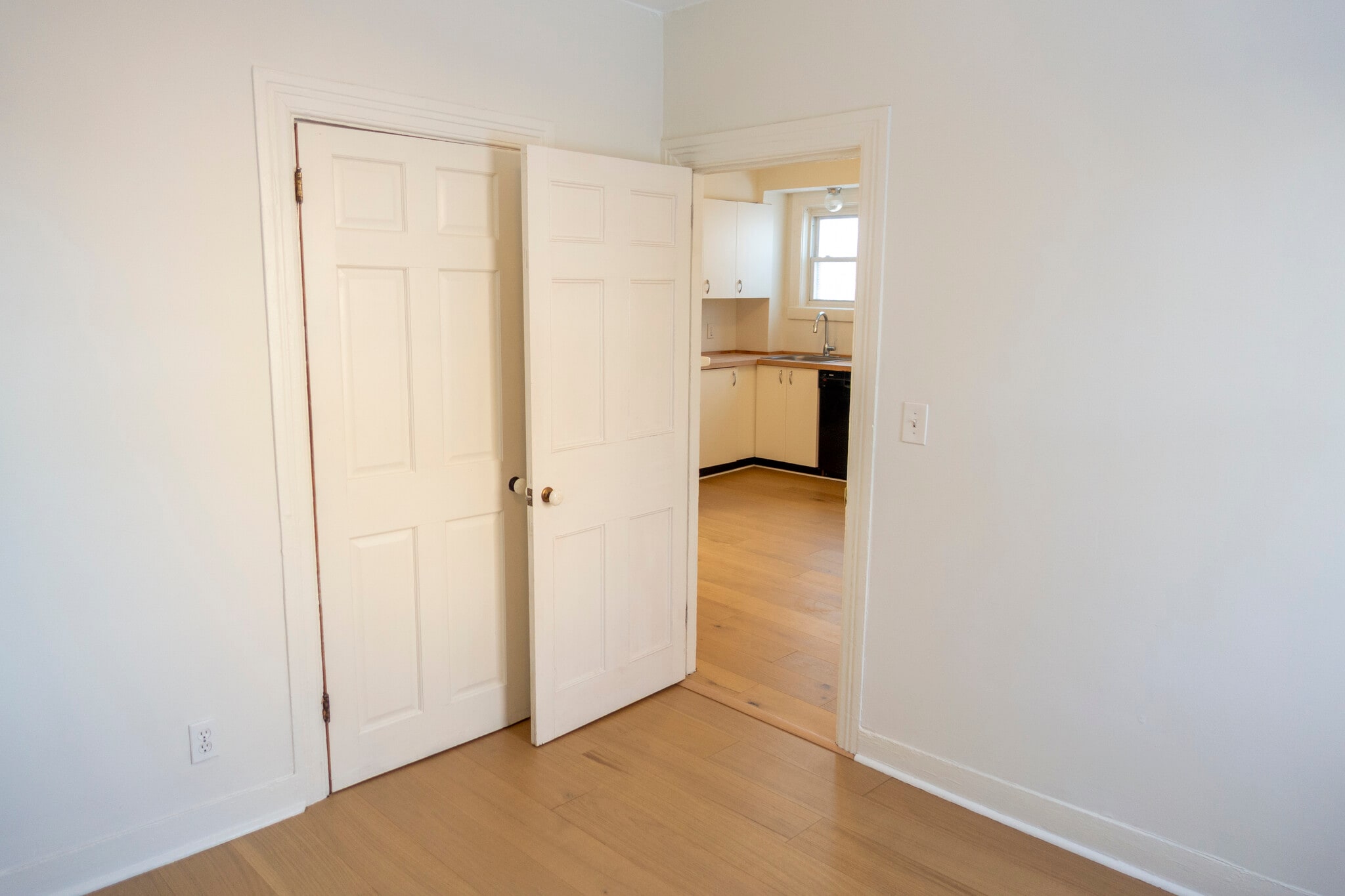 First bedroom, with newly installed hardwood floors. - 30 Royal St