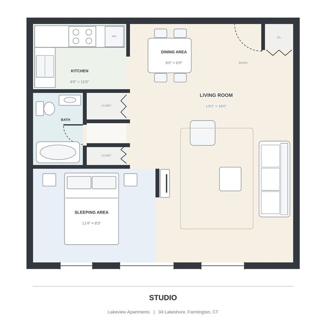 Floorplan - Lakeview Apartments