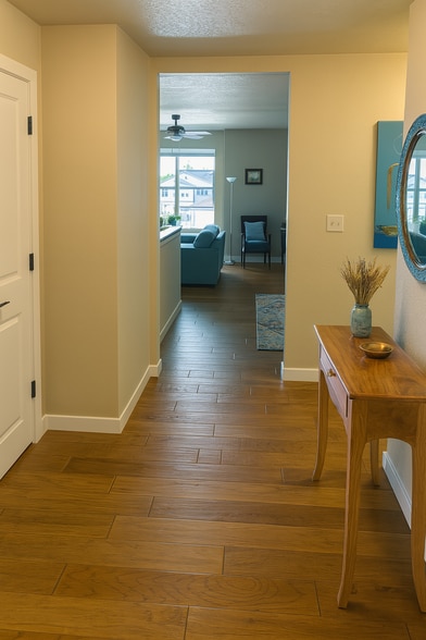 foyer/entryway with coat closet and addn'l storage - 2101 Dearborn Ave