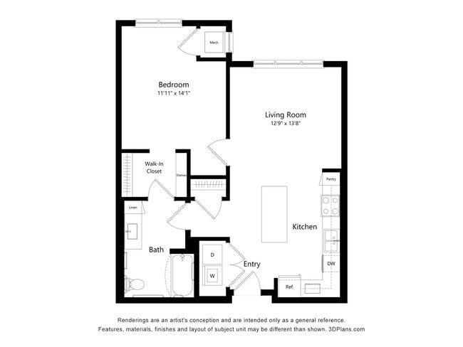 Floorplan - The Fern 55+ Apartments
