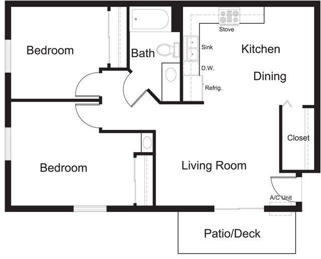 Floorplan - De Pere Apartments