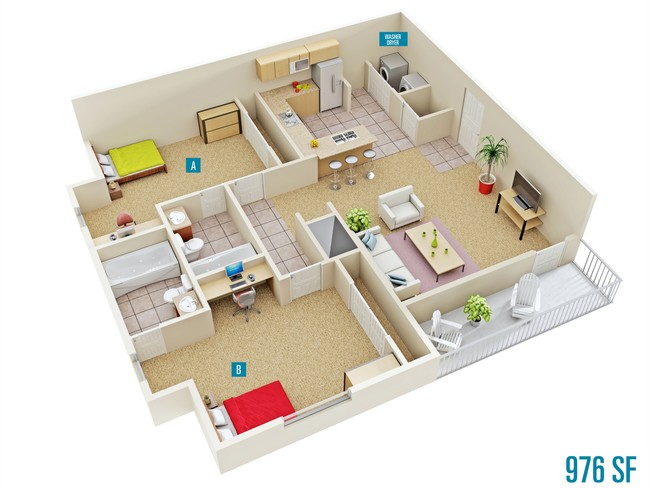 Floorplan - CEV Murray South: Off-Campus Student Housing