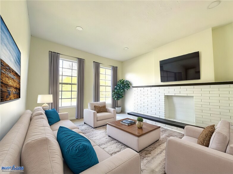 Virtually Staged Living Room - 2483 E 89th St