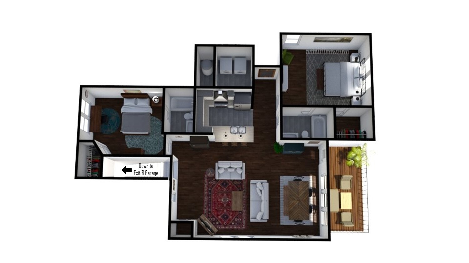 Unit B Floorplan - 1609 W 4th St