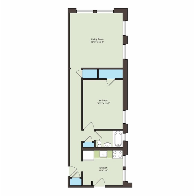 Floorplan - 918 E. Hyde Park Boulevard