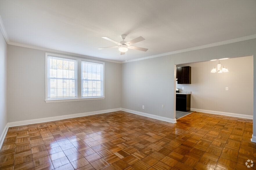 1BR, 1BA - 595SF - Living Area - Unit 1 - Chillum Manor Apartments