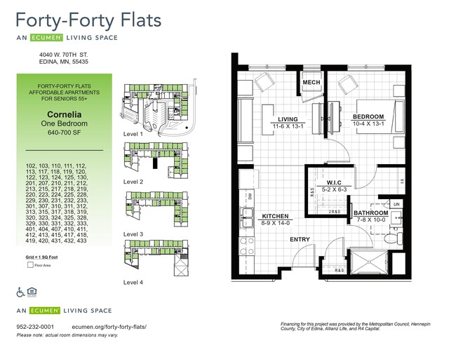 Floorplan - Forty Forty Flats