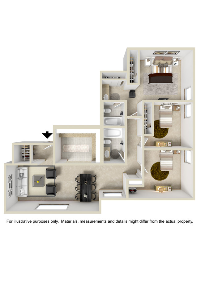 Floorplan - Cedarwood Apartments