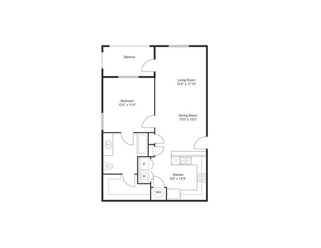 Garrett 1x1 759 SQ FT - Flats on 4th