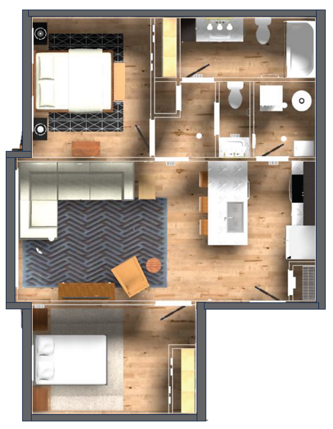 Primary Photo - New! Beautiful 2 Bed, 1.5 Bath Apartment i...