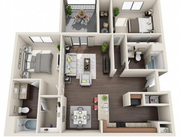 B3 floorplan - Lunaire at Estrella