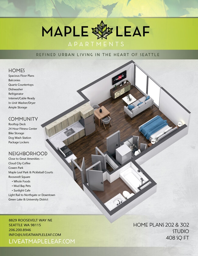 Floorplan - Maple Leaf Apartments