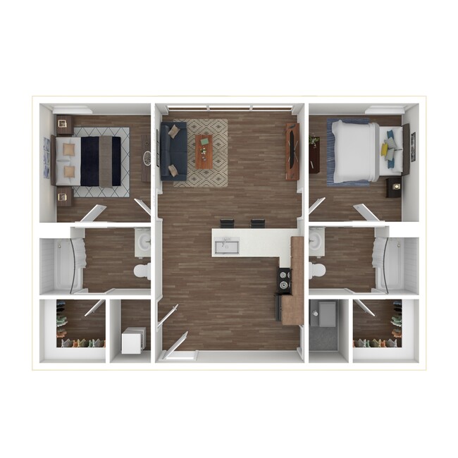 800 South B Furnished Floorplan - 800 South