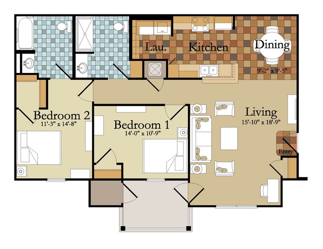 Floorplan - Chastain Manor Apartments