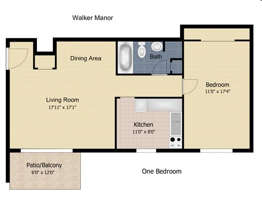 1 Bedroom Deluxe - Walker Manor
