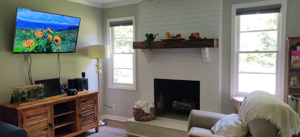 up close view of fireplace - 102 Anna Ct