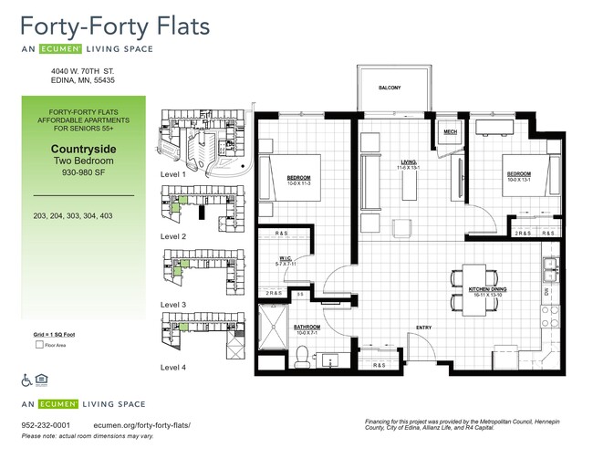 Floorplan - Forty Forty Flats