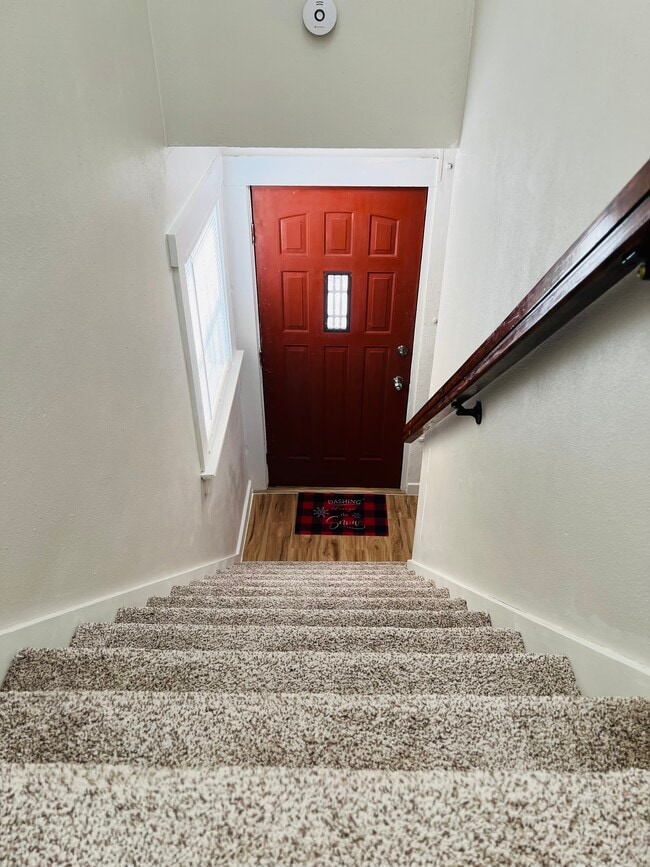 Stairway and front door - 48 Convis St