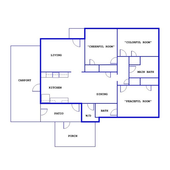 approximate layout - not to scale - 2461 Fontaine Circle