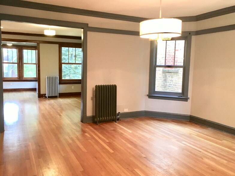 View from dining room toward living room and sun room - 2622 W Argyle St